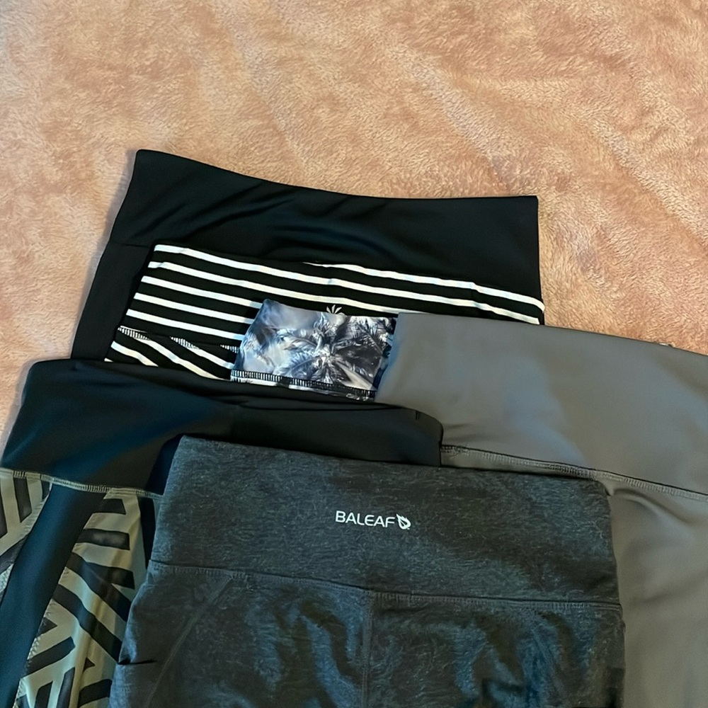 BUNDLE LF 6 Workout Bottoms Tights Capri Bike Shorts